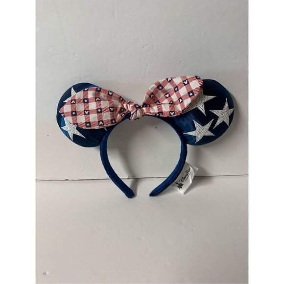 Authentic Disney Parks Minnie Mouse Ears Headband-All American Girl - Picture 1 of 5